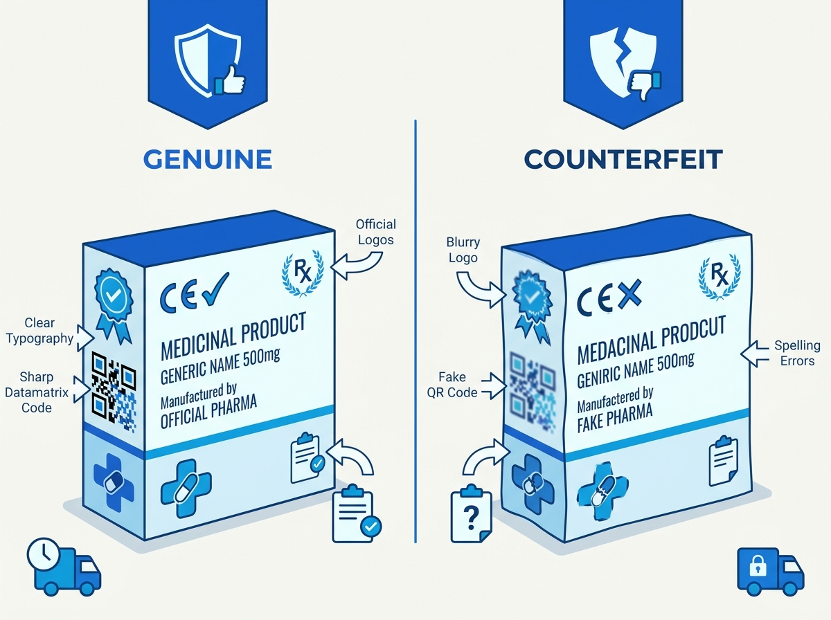 Infographie : Médicament contrefait : les risques d'achat hors UE en 2026
