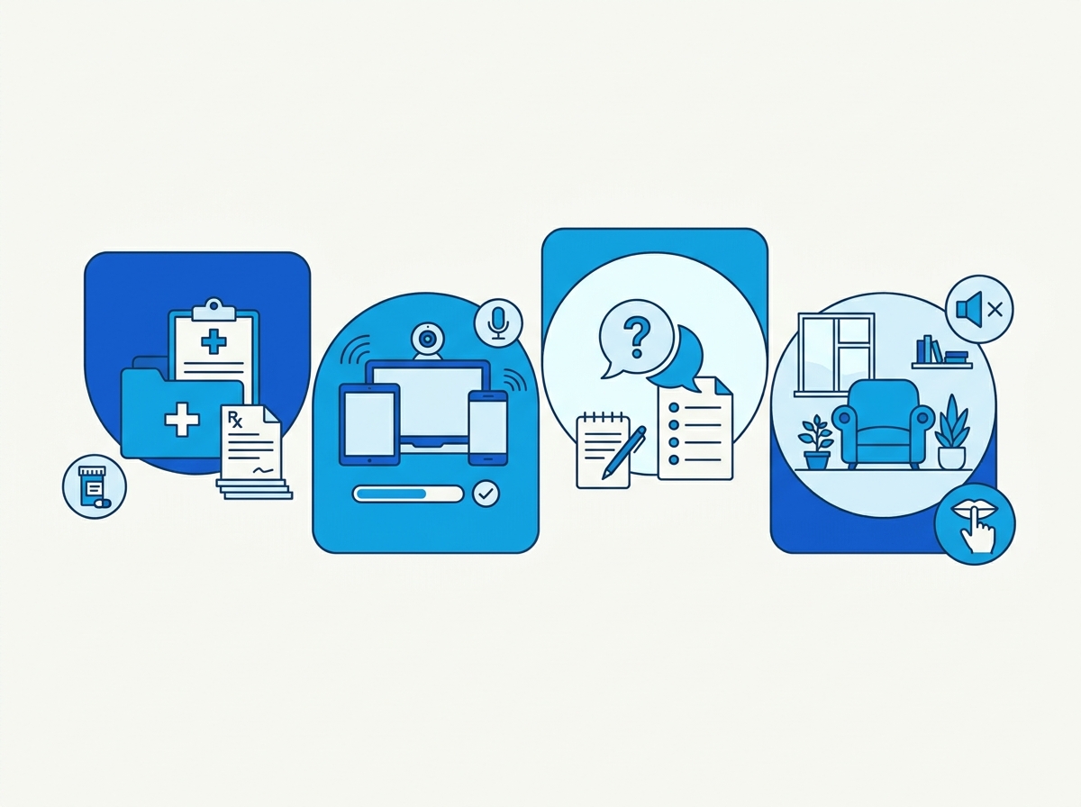 Infographie : Comment bien préparer une téléconsultation : la checklist